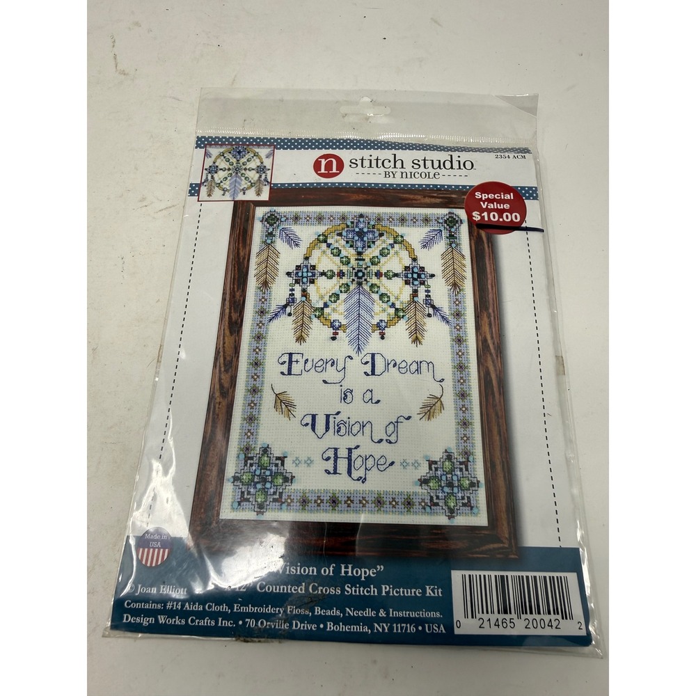 Stitch Studio Nicole Vision Hope Counted Cross Stitch Kit Joan Elliott 2354ACM